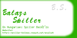 balazs spiller business card